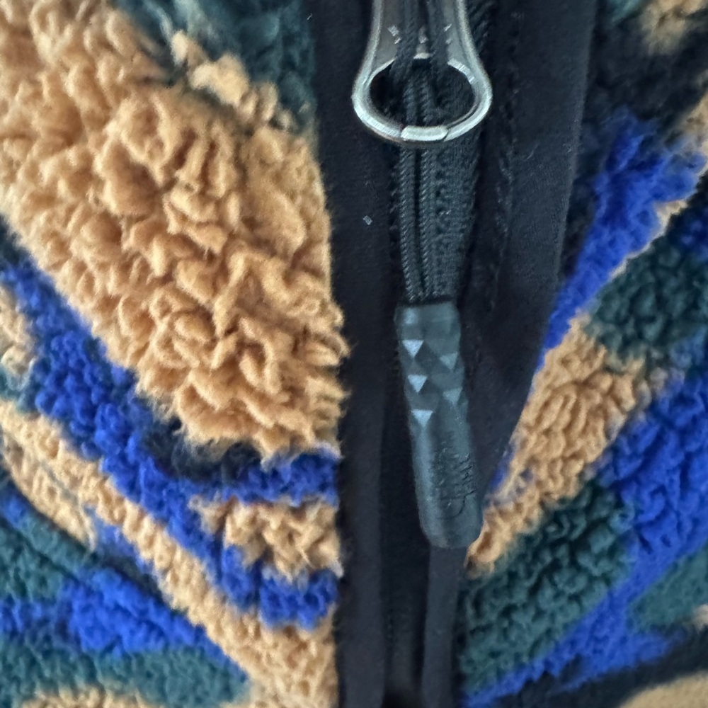 The North Face Men's Zip Up Sweater - Blue, Black, and Brown - Picture 8 of 8